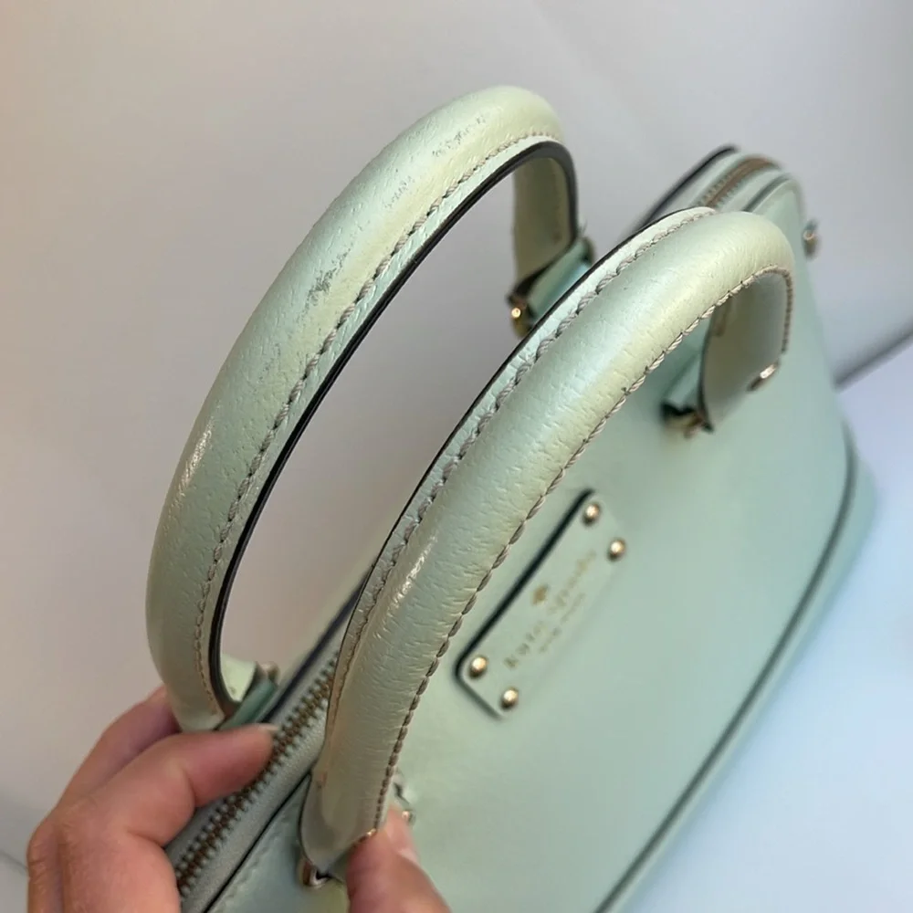Kate Spade ♠️ Mint Green Genuine Leather Satchel Crossbody